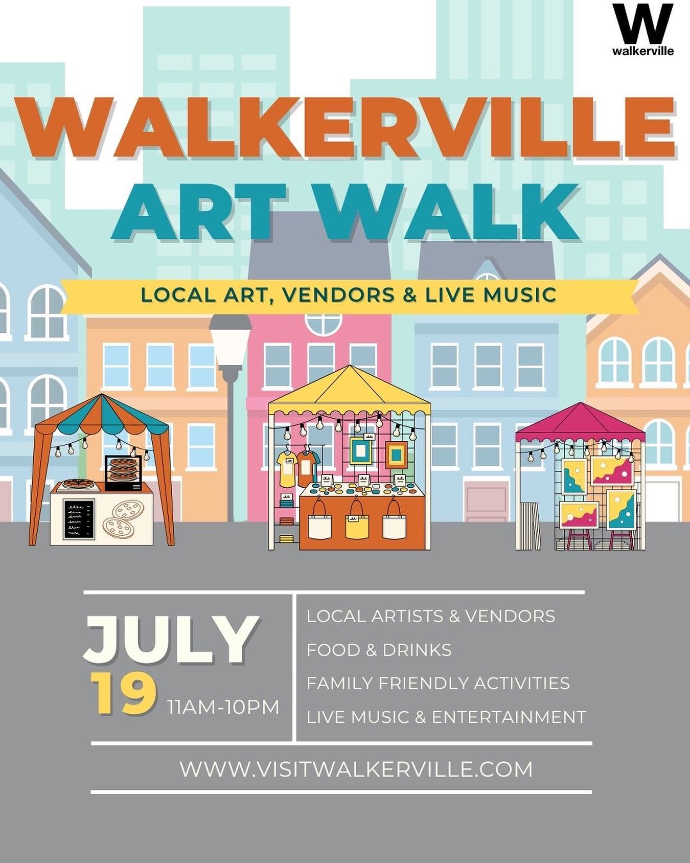 SATURDAY, JULY 19
11AM-10PM
30+ vendors | food trucks | yoga in the street | interactive painting | live music all day & night | patio pop up | food & drink specials
Stroll the street & come visit Walkerville for our annual Art Walk! We can't wait to see you 🎨