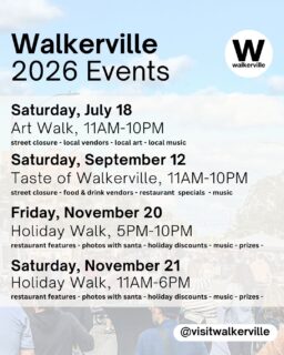 Save the dates! 🎉
Our 2026 Walkerville events are on the way.
Mark your calendars and stay tuned, more details coming soon!